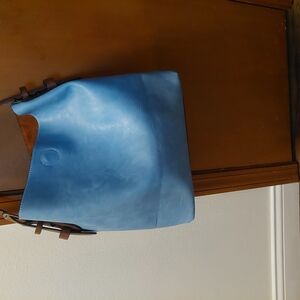 Sky Blue Slouchy Shoulder Bag with Soft Matte Finish